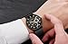 Watch Mens Quartz Analog Stainless Steel Waterproof Chronograph Date Casual Business Six-pin Week Wristwatch (Black)