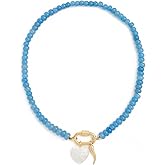 Madewell Women's Semiprecious Beaded Carabiner Charm Necklace