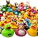 Kicko 2 inches Assorted Rubber Ducks in Bulk - 50 Pack - Ducking Jeeps for Kids - for Sensory Play, Therapheutic Stocking Stuffers, Classroom Prizes,Pinata Filler,Floater Duck Bath Toys Party Favors