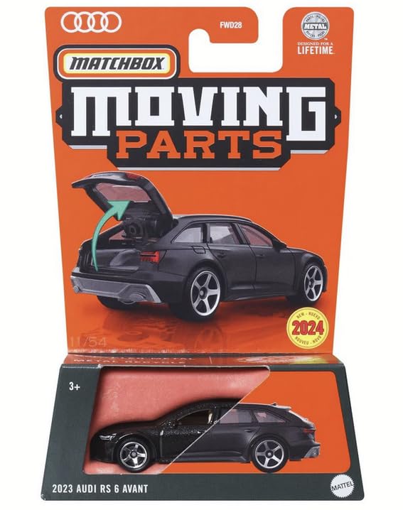 Matchbox Car 2023 Audi RS 6 Avant 1:64 Scale Grey Kids Unisex