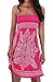Zyyfly Strapless Dress for Women Beach Dress Summer Casual Boho Swimwear Cover ups Tube top Dress Rose Red