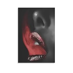 Black And White Sexy Woman Red Lips Smoke Aesthetic