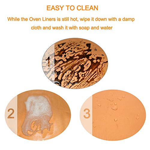 Besego Oven Liners, Set of 5 Non-Stick Oven Mats with Tong and Basting Brush, FDA-Approved Oven Accessories, Use for Electric, Gas, Microwave, and Toaster Ovens (Copper) - Thumbnail 7