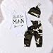 3Pcs Baby Boys Long Sleeve Letter Arrows Romper+Camouflage Pant+Hat Christmas Clothes