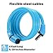 Etronic Security Multi-Purpose Self Coiling Cable Lock, 4-Feet x 5/16-Inch - Blue