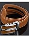 Leather Belts for Men's Ratchet Dress Belt Black Brown with Automatic Buckle