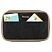 Pencil Case, Homecube Large Capacity Pen Bag Makeup Pouch Durable Students Stationery Two Big Pockets With Double Zipper, 8.7x6x3.2 (Black)