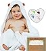 MICHLEY Animal Face Hooded Baby Towel Cotton Bathrobe for Boys Girls 2-6 Year Blue