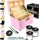 HOVANZO Premium Large Bamboo Storage Box with