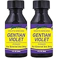 Sanar Naturals Gentian Violet, 1 fl oz - Violeta de Genciana - Tincture of Violet 1% First Aid Antiseptic (Pack of 2)