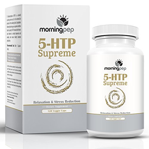 5-HTP Supreme 120 Vegetarian Caps, is A Custom Formulated Natural Relaxation Sleep Aid Support Supplement, Promoting Healthy Sleep Mood Relaxation and AIDS Insomnia Anxiety Stress & Panic Attacks