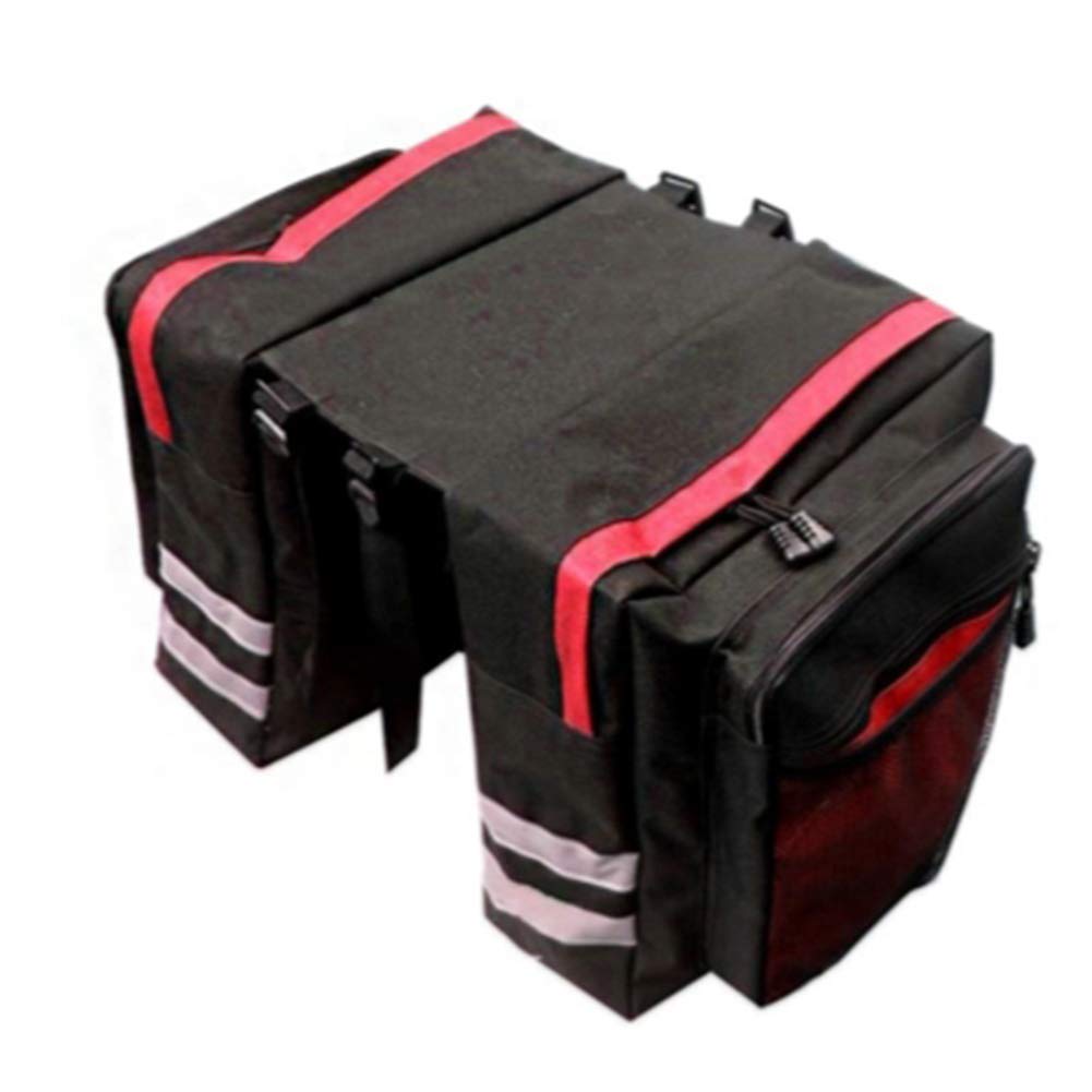 HONUTIGE Bicycle Double Pannier Bag, Large Capacity Rear Seat Trunk Bag, Waterproof Luggage Carrier Cycling Pouch Bike Rear Rack Pack Bicycle Seat Pannier