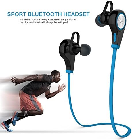 Digital Wireless Headphones Q9 Lanbailan Hands-free Calling Earbuds Wireless 4.1 Stereo Sport Headset Earphone with Built-in Mic (Blue)