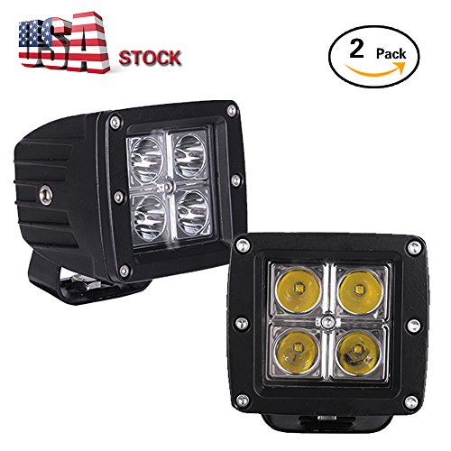 JAHURD LED Light Bar Spot, 2PCS 4″ inch 20W LED Work Light Bar Spot Cubes Led Pods 12V Lamp Offroad Driving Fog light for Truck Jeep 4×4 4wd Suv ATV Boat, Motorcycle–Waterproof IP67