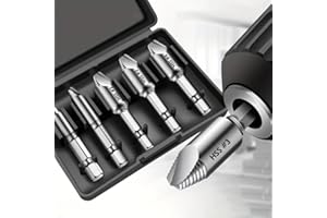 5pcs Damaged Screw Extractor Drill Bit High Speed Steel for Stripped Screws and Bolts with Storage Case