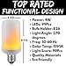 ViziLit Flame Bulb LED and Flicker Flame Light Bulb - Top Rated LED Flame Light Bulb, Best LED Flame Effect Bulb, Indoor Outdoor Flickering Flame Light Bulb, LED Flicker Flame Bulb by