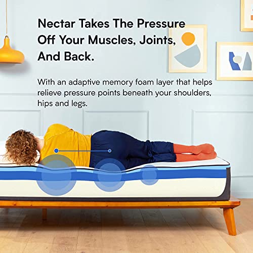 Nectar Queen Mattress 12 Inch Medium Firm Gel Memory Foam Cooling
