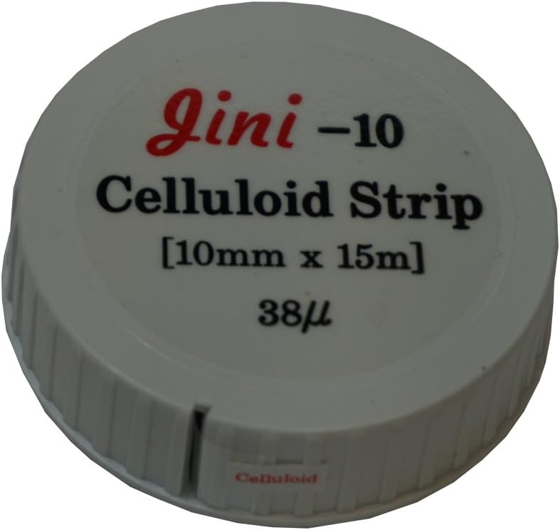 JINIDENTAL Celluloid Strip - Transparent Dental PET Film, 10mm x 15m, T: 38㎛