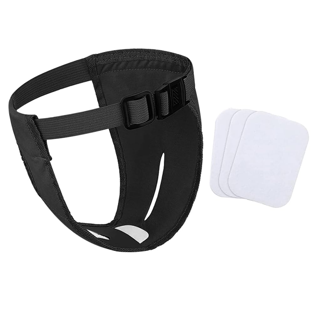 Ieron Dog Pants Dog Nappies with Sanitary Pad Adjustable Protective Trousers for Female Dogs in Heat Monthly Bleeding Physiological Washable Puppy Season Pants