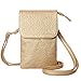 MINICAT Small Crossbody Bags for Women Cell Phone Bag Wallet Purse Vegan Leather Cross Body Purses(Gold)