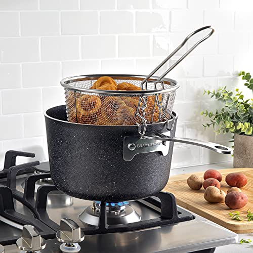 Granitestone 15 Piece Stackmaster Ultra Non stick Cookware Set, Pots and Pans Kitchen Set with