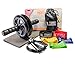 Cerasus-Sport 2020 Edition Best Home Workout Equipment for Women and Men - Jump Rope with 3X Resistance Bands Set - All-in-one Apezone Starter Home Workout Fitness Kit with Ab Roller Wheel