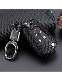 Royalfox - Carcasa para llave de coche con 2 3 4 5 botones, TPU, con tapa, para Chevrolet Camaro Cruze Equinox Malibu SS Sonic Spark Volt Aveo Epica SAIL 3, Buick Lacrosse Encore GL8 Regal Excelle