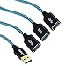 USB Extender, Canjoy 3 Pack 6Ft USB 3.0 Extension Cable Nylon Braided A Male to A Female Data Transfer Repeater Cable for Playstion,Oculus VR,Xbox,USB Flash Drive,Card Reader,Hard Drive,Printer - Blue primary