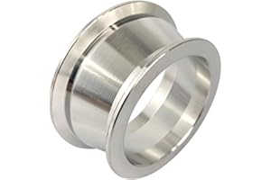 Elifecenter 2.5" to 3" Exhaust Flange Adapter,Turbo Exhaust V-band Adaptor Flange CNC(2-1/2"ID to 3"ID)