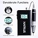 NATPLUS Electric Nail Drill Machine Professional 30000RPM Upgrade with Screen and Tool Bag Portable Wireless E-file Kit 3/32 Rechargeable Nail File Manicure Set for Gel Nail 110-220V