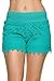 Bellarize Women's Crochet Shorts with Jagged Edge and Inner Lining