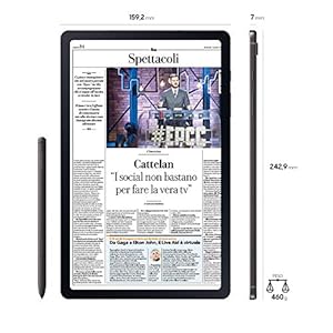 Samsung Galaxy Tab S6 Lite, S Pen, Tablet, Display 10.4" WUXGA, TFT, 64 GB Espandibili, RAM 4GB, Batteria 7040 mAh, Ricarica Rapida, WiFi, Android 11, Versione Italiana, Oxford Grey - immagine 3