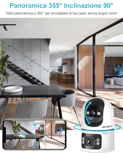 GENBOLT Wi-Fi Security Camera for Indoor, Baby Camera | 2MP+2MP, 360° view, AI detection, baby monitor, two-way audio, automatic tracking, 2.4&5GHz