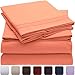 Mellanni Twin Sheets Set - 3 PC Iconic Collection Bedding - Hotel Luxury, Extra Soft, Cooling Bed Sheets - Wrinkle, Fade, Stain Resistant (Twin, Coral)