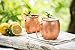 Copper Mugs Moscow Mule-Gift Set Of 4- By B.WEISS Handmade Hammered Copper Cups 100% Pure Copper Comes in an elegant gift box+Bonus: 4 copper straws+4 copper coasters