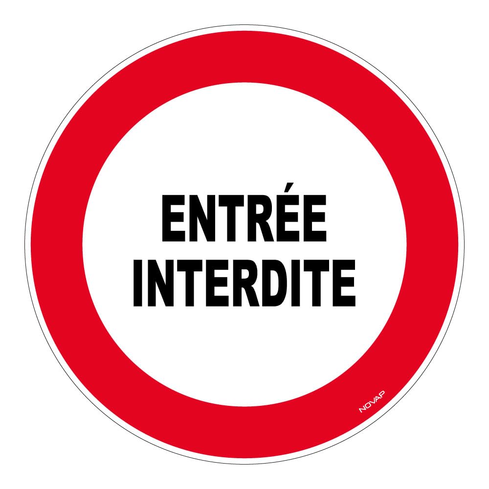 Hard novap – Prohibited Sign – 180 mm Diameter