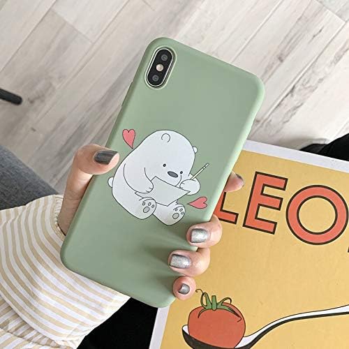 Cute Cartoon We Bare Bears Korean Phone Case for iPhone 6 6S 7 8 Plus X Xs XR XS Max Cases Silicone Soft Cover (2, for iPhone XR)