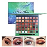MYUANGO Professional Makeup Palette Eye Shadow Christmas Makeup With 48 Shades Natural Neutrals Warm Tone Rock Metal Matte Shimmer Bronze Glitters Diamond Burgundy Earth Tones With Eyeshadow Brush