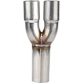 Merge Collector, Exhaust Pipe Expander, Long Tube Headers, Stainless Steel Dual 1.5" Id Inlet Single 1.75" Od Outlet Flexible Exhaust Tubing Exhaust Pipe Mandrel Bend Header Tubing
