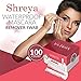 Shreya Waterproof Mascara Remover Swab - 100 Pcs Individual Packaging, Liquid Filled Swabs - 100% Double Sided Tips Pure Cotton Design, Perfect for Water Resistant Eye Makeup Cleaning