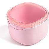 Denture Bath Case, Retainer Cleaning Box, No-Leak Denture Case, Mouth Guard, Night Guard and Retainer (pink)