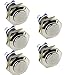 ESUPPORT Car 16mm Raised Top Momentary Stainless Metal Push Button Switch Pack of 5