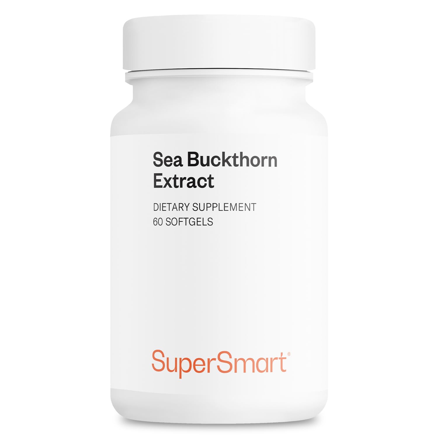 Supersmart - Sea Buckthorn Extract 500 mg - Argousier Extract with Omega 7 Helps with Infections & Digestive Problems | Non-GMO & Gluten Free - 60 Softgels