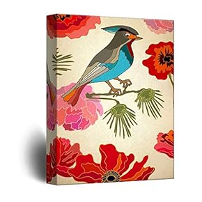 Vintage Style Brid on Flower Branch