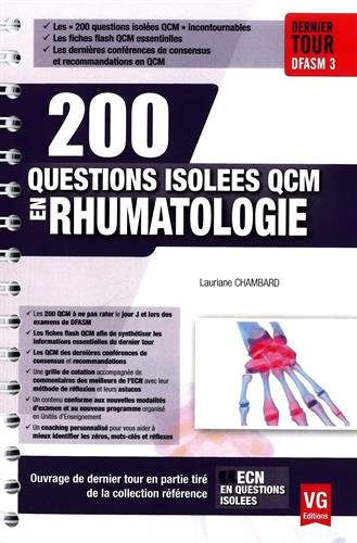 Télécharger 200 Questions Isolées Qcm En Rhumatologie Pdf - 