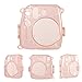 Katia Camera Case Bag Compatible for Fujifilm Mini 9 Instant Camera, also for Fujifilm Mini 8 Instant Film Camera with Strap - Shining Pink