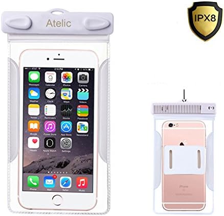 Waterproof Case, Atelic iPhone 7 PLUS 6 6S Ultra Universal Waterproof Pouch, Waterproof Case with Touch Responsive Transparent Screen Protector for HUAWEI P8 P9 Mate8 Y3