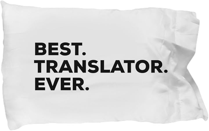 Translator Traduttore Pillow Case Best Ever For Traduttori Translator Inglese Francese Passion Giapponese Lingua Spagnola Pilot Italiano Tedesco Russi Amazon It Casa E Cucina