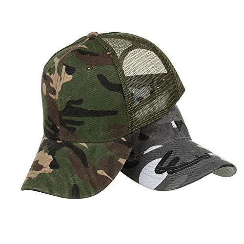 DondPO Classic Baseball Hat, Unisex Baseball Cap Adjustable Size Dad Hat Curved Visor Hat Mesh Sun Hat Gray