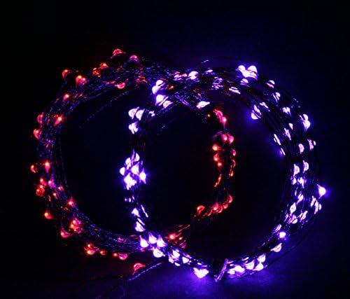 Cincy Illumination Halloween Edition - 1 Orange and 1 Purple Combo Pack USB. Ultra Bright String Lights Includes 1 Color Set Each of 33 ft Firefly Fairy Lights